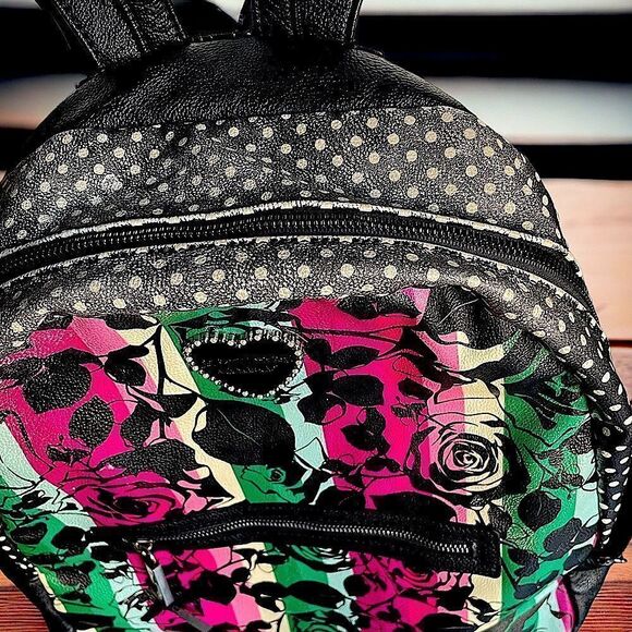 BETSEY Johnson l Full-size l Leather Backpack l Vibrant Floral & Polka Dotted main image 13
